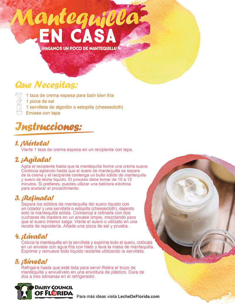 Instrucciones para Mantequilla hecha en Casa
