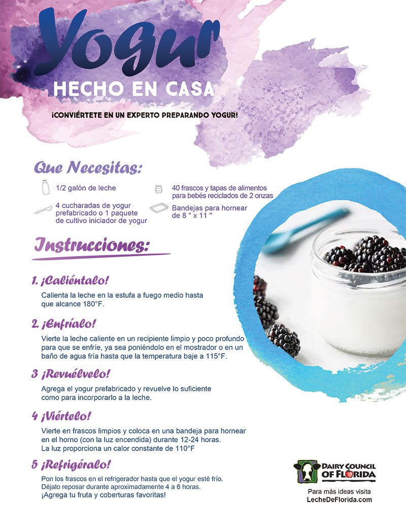 Instrucciones para Yogur