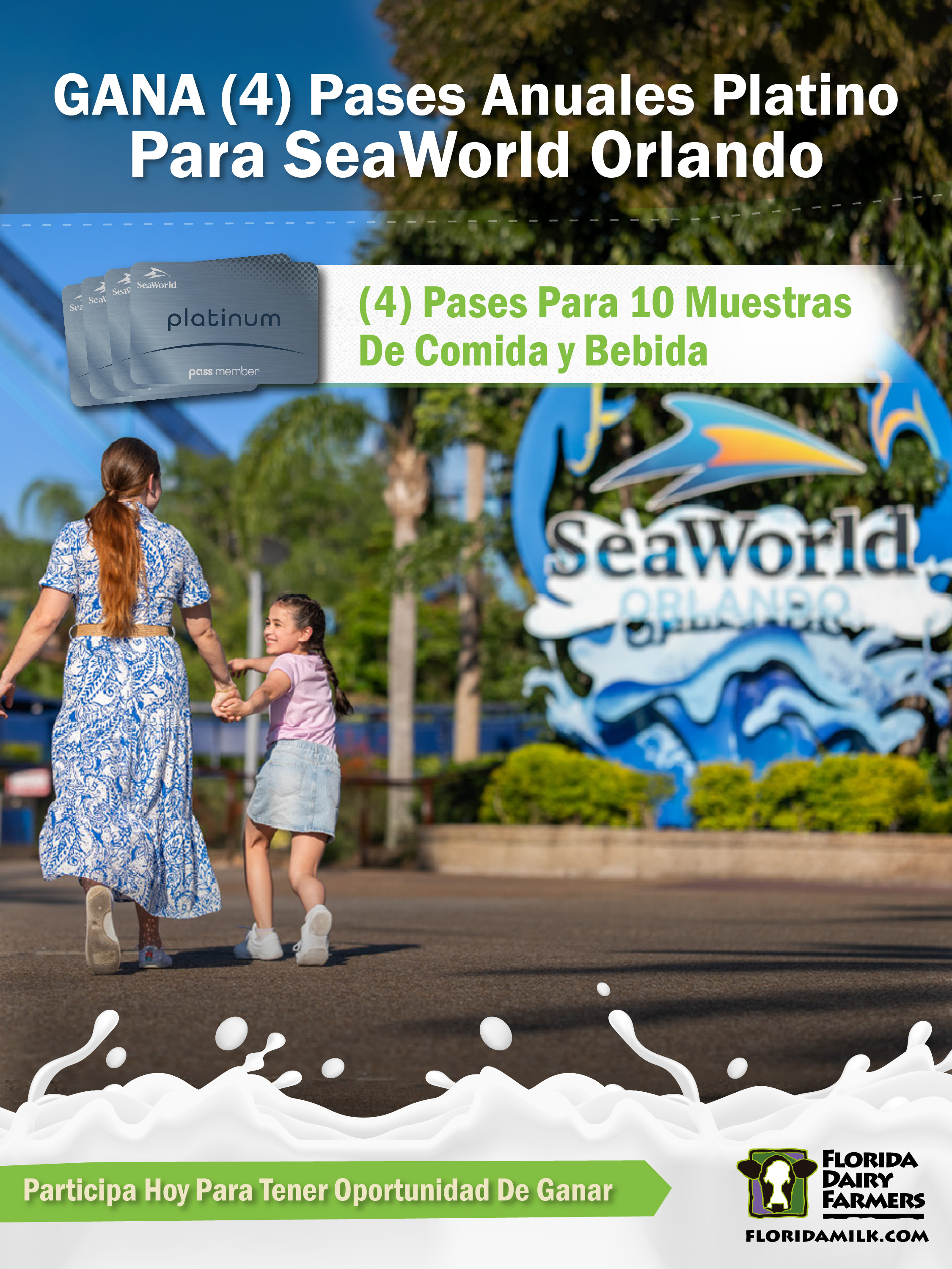 ¡Disfruta de un día familiar inolvidable con productos lácteos en SeaWorld Orlando gracias a Leche de Florida! 