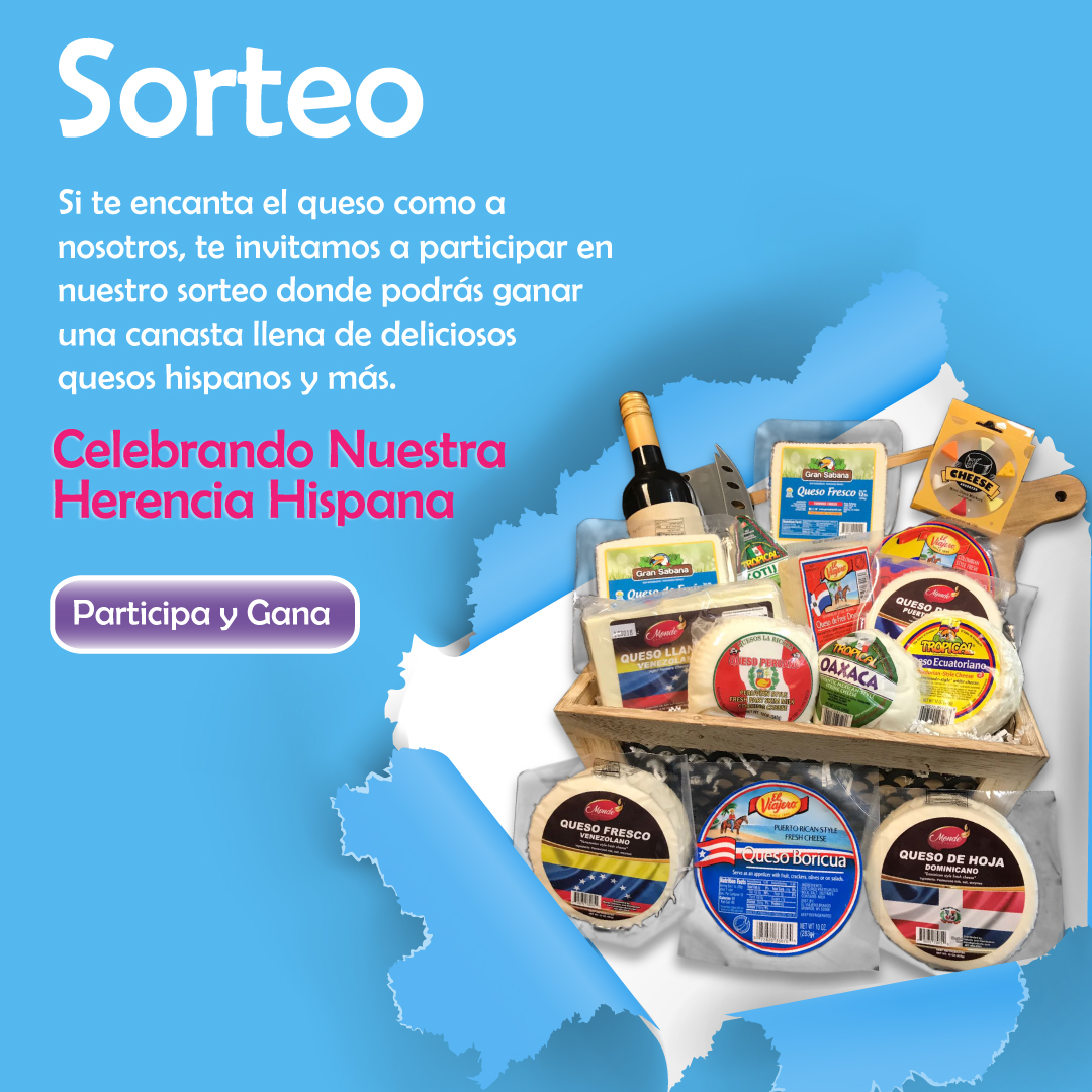 Canasta de quesos mes de la herencia hispana