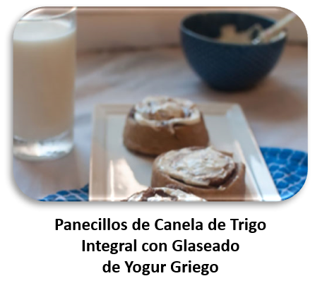 image panecillos de canela de trigo integral con glaseado de yogur griego
