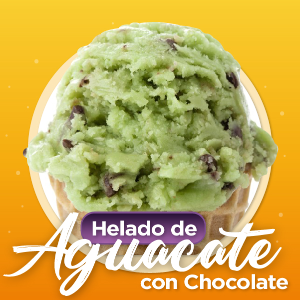 Helado de Aguacate chocolate Leche de Florida