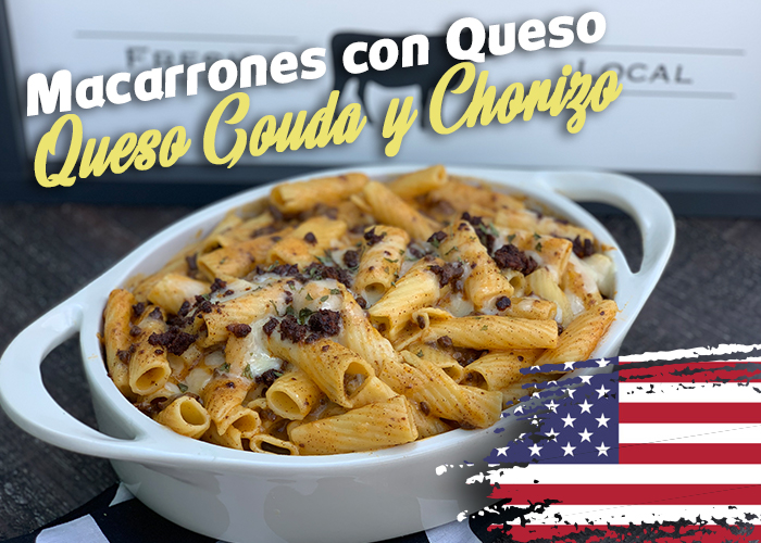 macarrones-con-queso-gouda-y-chorizo image