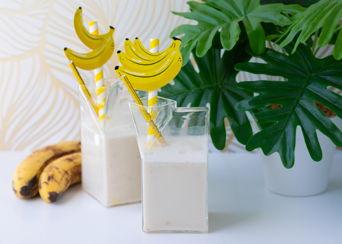 BATIDO DE LECHE Y BANANA