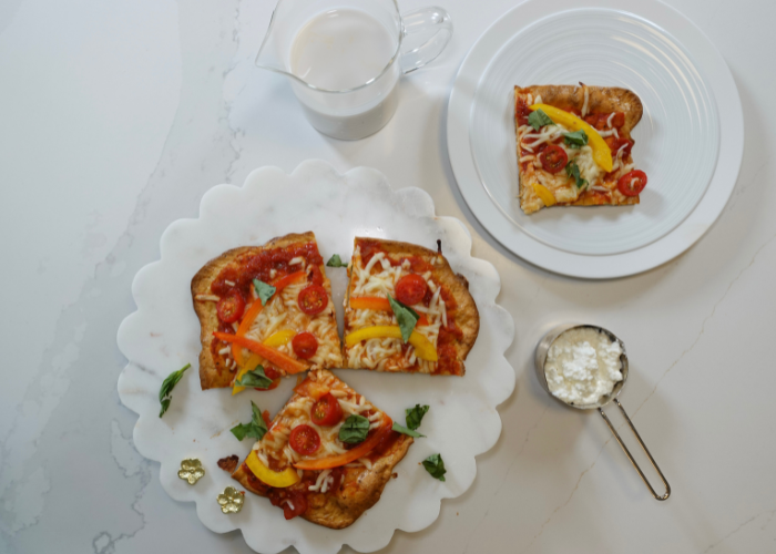Pizza con Queso Cottage