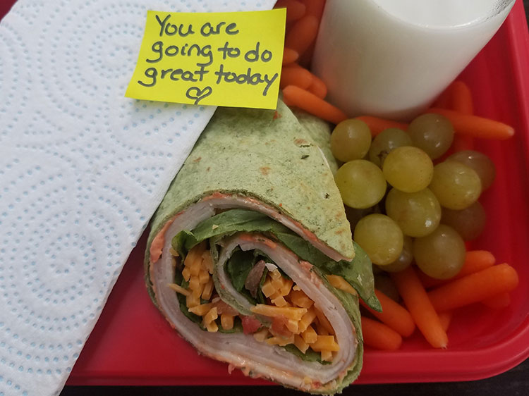 Wraps De Queso, Espinaca y Pavo