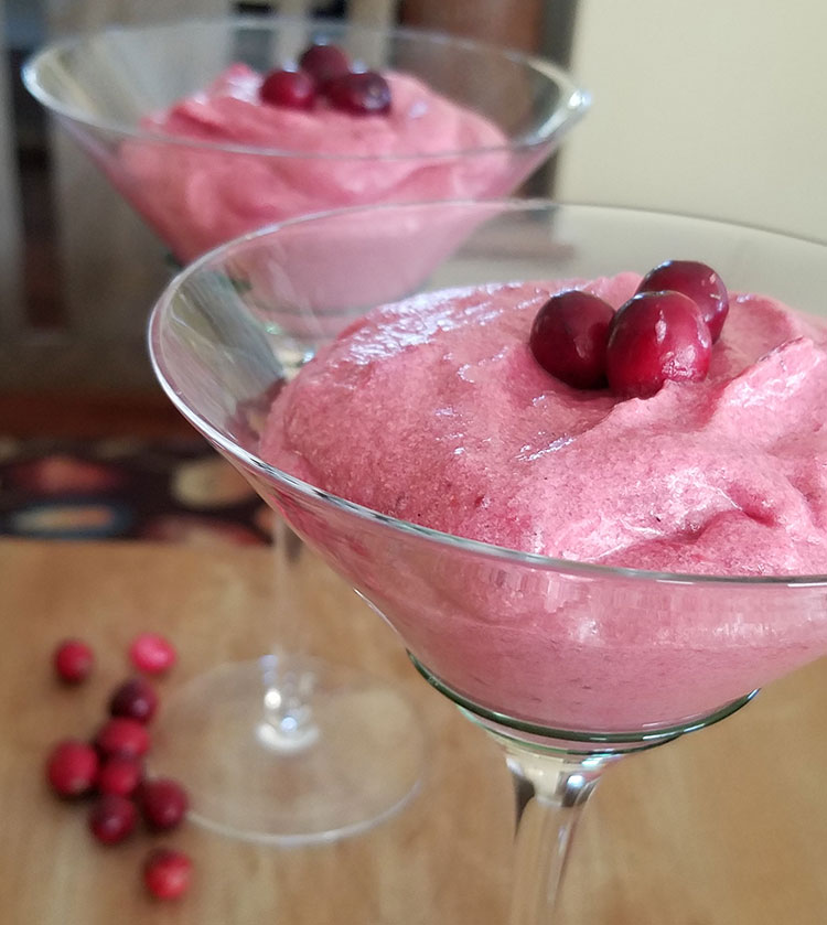 Mousse de Arándanos Rojos y Naranja