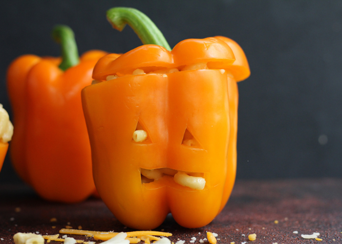 Jack O Lantern de Macarrones con Queso