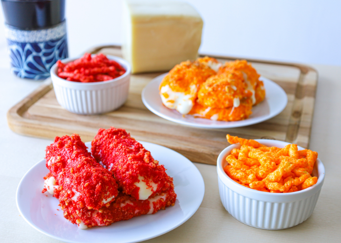 Palitos de queso mozzarella hechos en freidora de aire