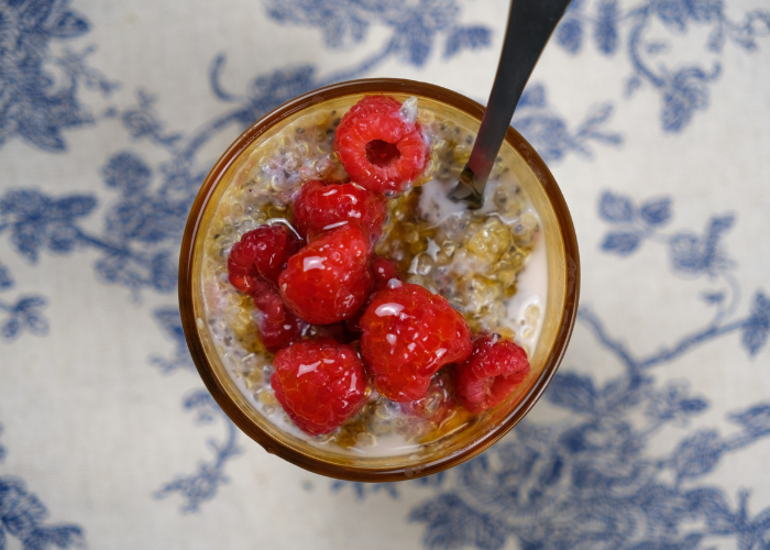 QUINOA para el día siguiente de FRAMBUESA