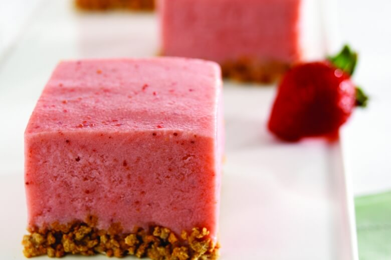 Cuadrados de Yogur con Fresa Congelados