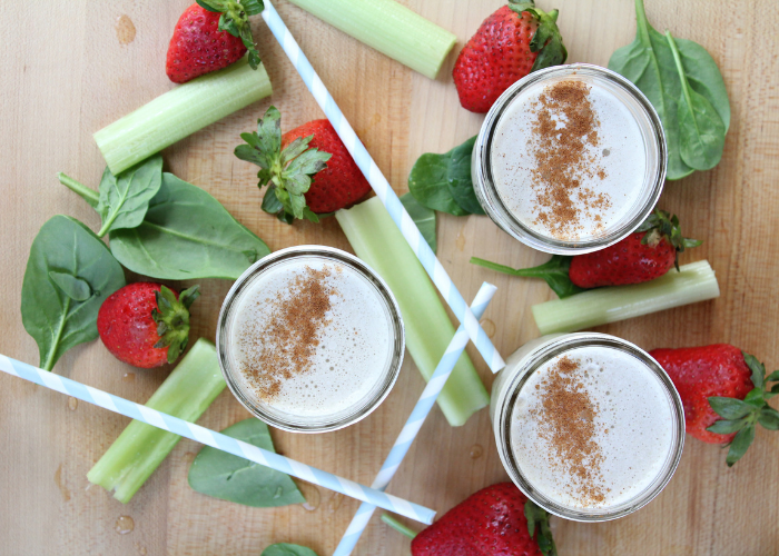 Batido de Fresas y Espinaca