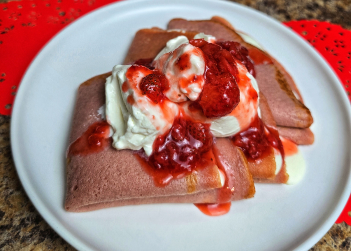 Crepas de Proteína Con Relleno de Limón Para San Valentín