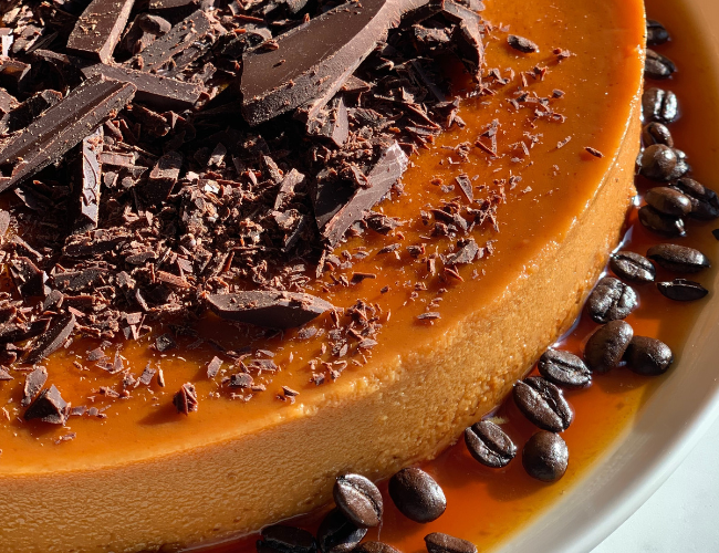Flan de Café y Chocolate