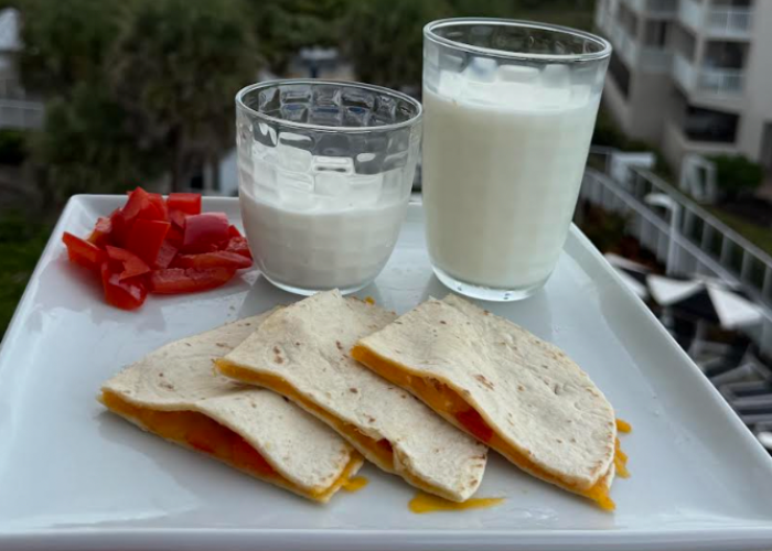 Quesadilla de Vegetales con Pimientos Picados